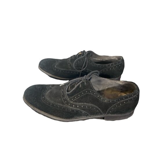 John Varavatos USA Men\'s Black Suede Brouge Oxford Shoes Size 10 main image 7